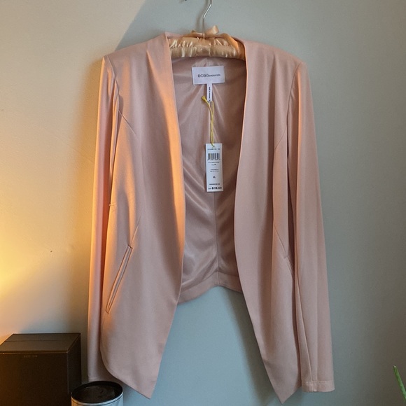 NWT BCBGGeneration Drape Front Jacket - Rose Smoke, Medium - Picture 4 of 6